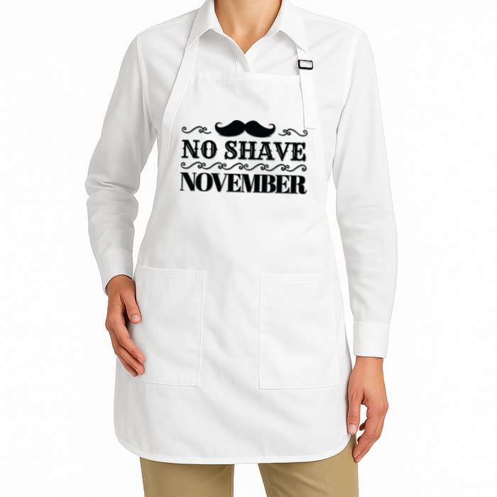 No Shave November Mustache Funny Apron