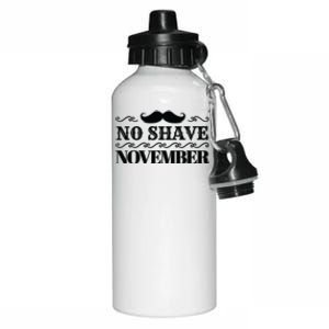 No Shave November Mustache Funny Aluminum Water Bottle 