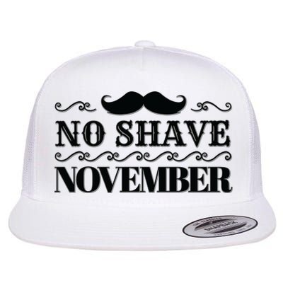 No Shave November Mustache Funny Flatbill Hat
