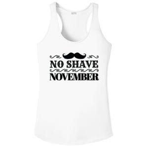 No Shave November Mustache Funny Ladies PosiCharge Competitor Racerback Tank