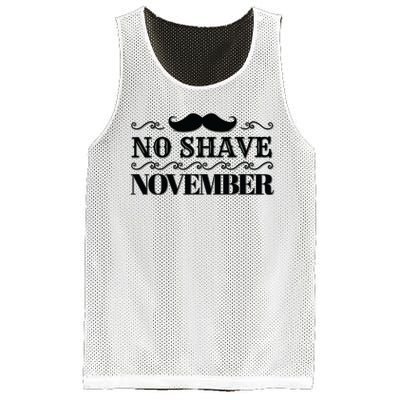 No Shave November Mustache Funny Mesh Reversible Basketball Jersey Tank