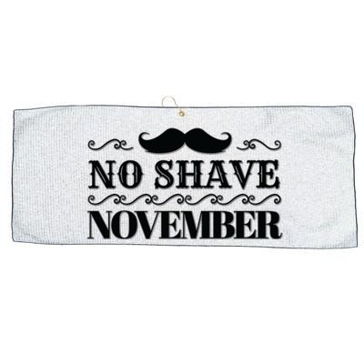 No Shave November Mustache Funny Large Microfiber Waffle Golf Towel