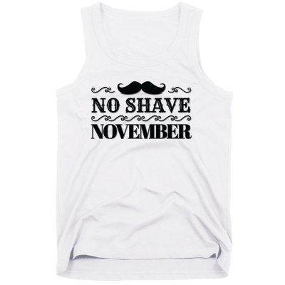 No Shave November Mustache Funny Tank Top