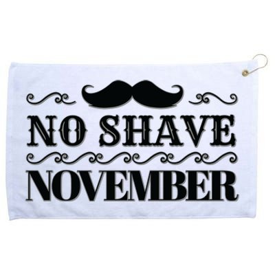 No Shave November Mustache Funny Grommeted Golf Towel