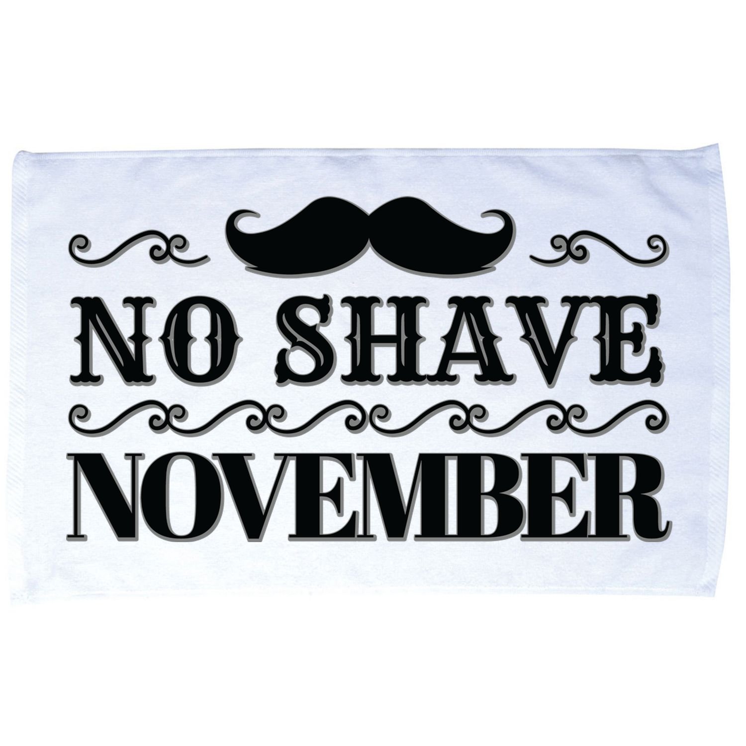 No Shave November Mustache Funny Microfiber Hand Towel
