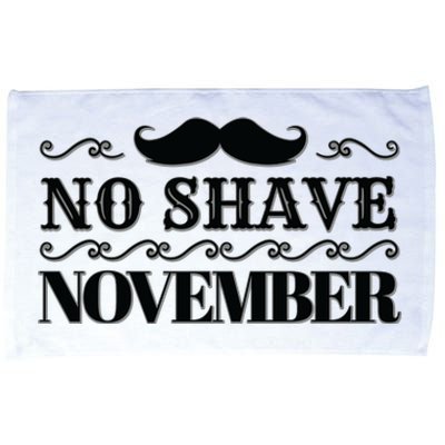 No Shave November Mustache Funny Microfiber Hand Towel