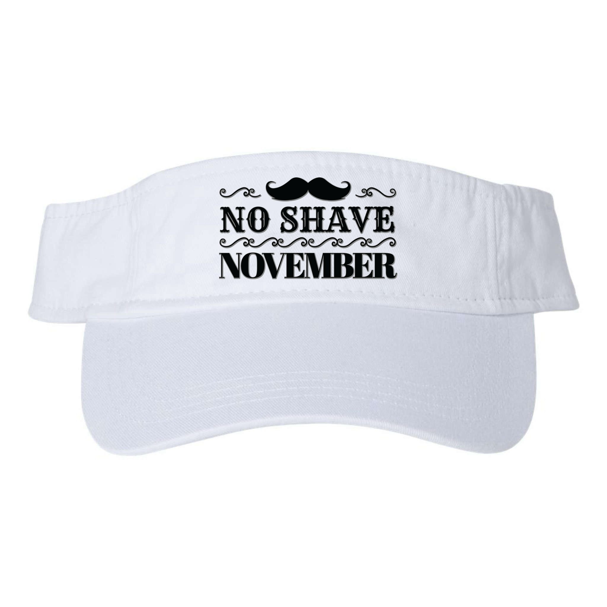 No Shave November Mustache Funny Visor