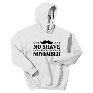 No Shave November Mustache Funny Kids Hoodie