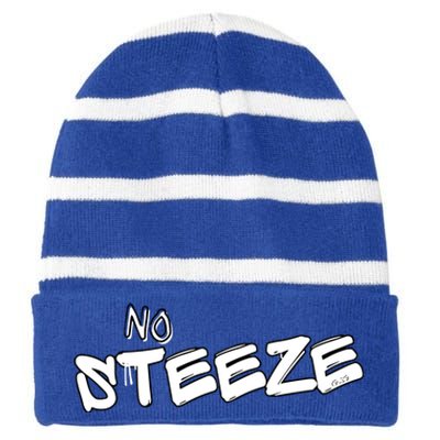 No Steeze Striped Beanie with Solid Band