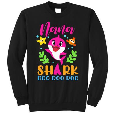 Nana Shark Nana Shark Lover Family Mother's Day Tall Sweatshirt