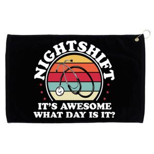 Night Shift Nurse Funny Nurse Nursing Rn Lpn Cna Gift Grommeted Golf Towel