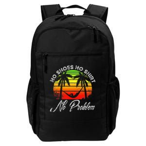 No Shoes No Clothes No Problem Island Palm Vacation Daily Commute Backpack