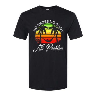 No Shoes No Clothes No Problem Island Palm Vacation Softstyle® CVC T-Shirt