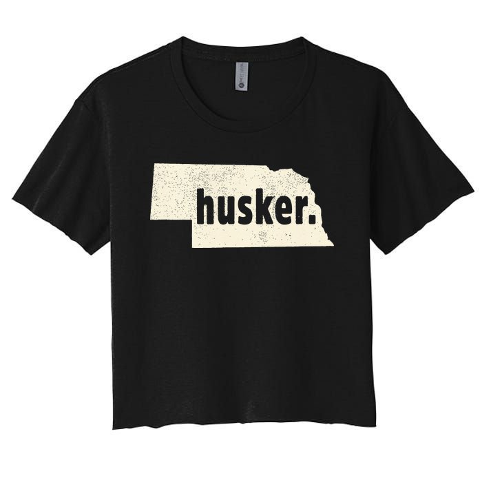 Nebraska State Nickname Husker Women's Crop Top Tee