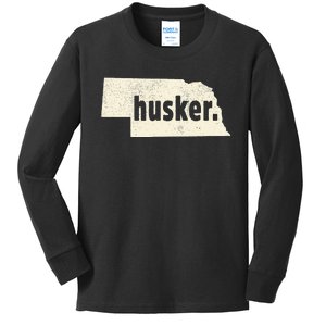 Nebraska State Nickname Husker Kids Long Sleeve Shirt