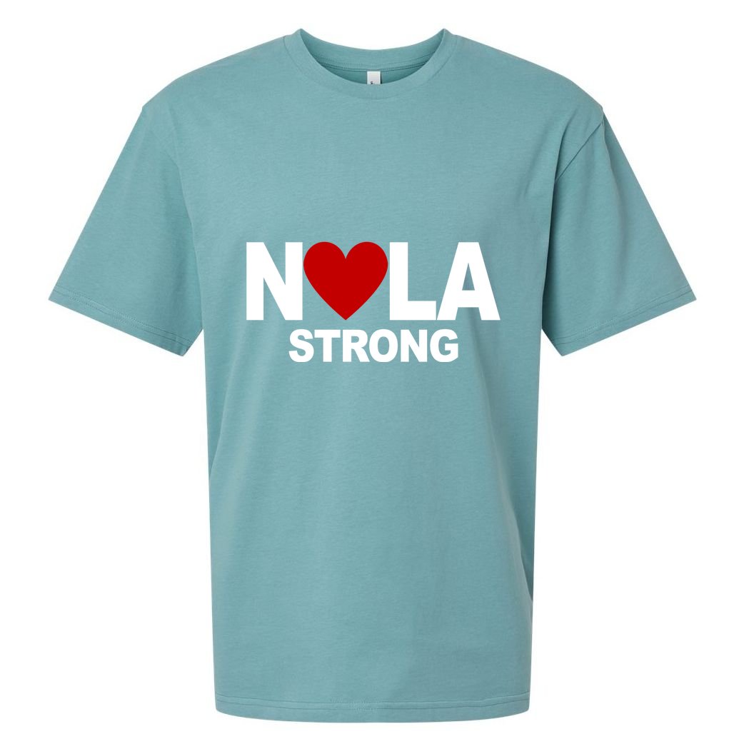 Nola Strong New Orleans Support Never Forget Sueded Cloud Jersey T-Shirt
