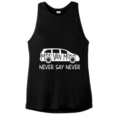 Never Say Never Sayings Minivan Cute Soccer Mom Goalkeepers Ladies PosiCharge Tri-Blend Wicking Tank