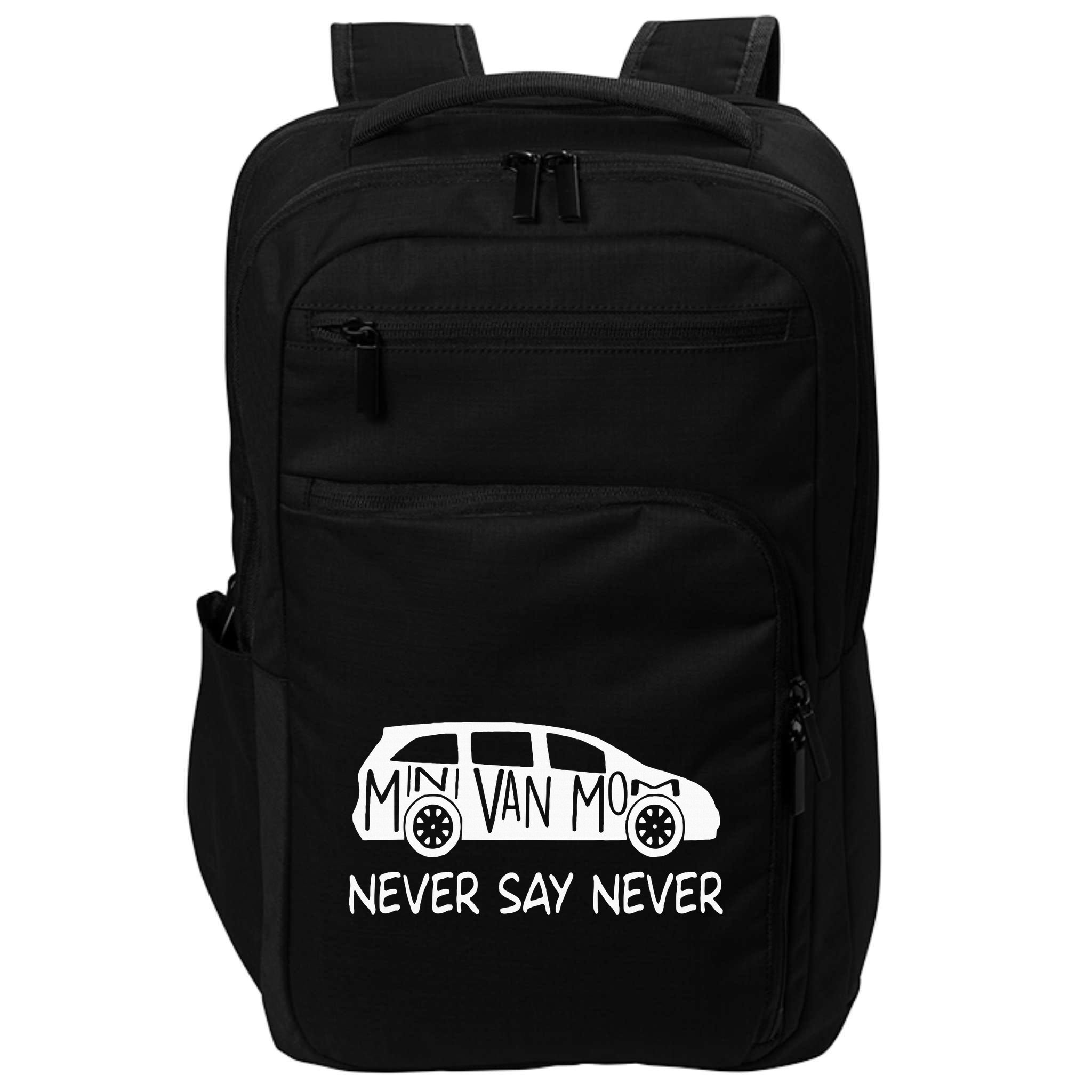 Never Say Never Sayings Minivan Cute Soccer Mom Goalkeepers Impact Tech Backpack