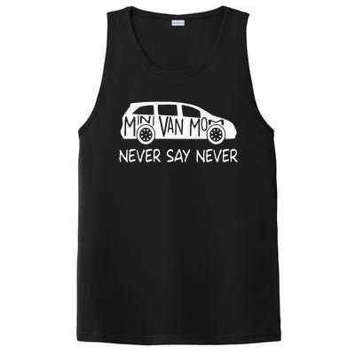 Never Say Never Sayings Minivan Cute Soccer Mom Goalkeepers PosiCharge Competitor Tank