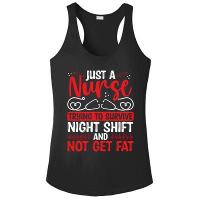 Night Shift Nurse Appreciation Rn Cna Nurse Funny Nursing Cute Gift Ladies PosiCharge Competitor Racerback Tank