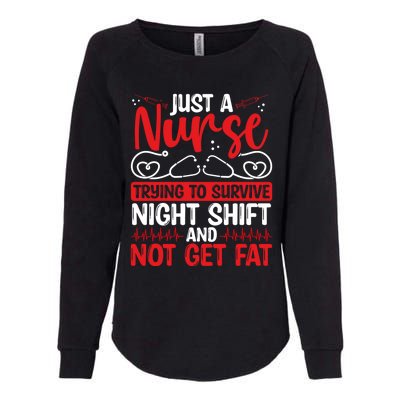 Night Shift Nurse Appreciation Rn Cna Nurse Funny Nursing Cute Gift Womens California Wash Sweatshirt