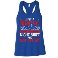 Night Shift Nurse Appreciation Rn Cna Nurse Funny Nursing Cute Gift Women's Racerback Tank