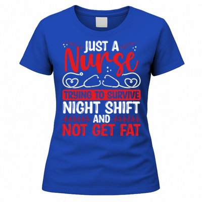 Night Shift Nurse Appreciation Rn Cna Nurse Funny Nursing Cute Gift Women's T-Shirt