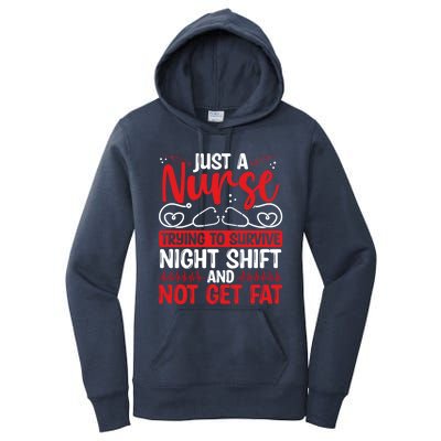 Night Shift Nurse Appreciation Rn Cna Nurse Funny Nursing Cute Gift Women's Pullover Hoodie