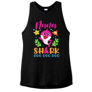 Nana Shark Nana Shark Lover Family Mother's Day Ladies PosiCharge Tri-Blend Wicking Tank