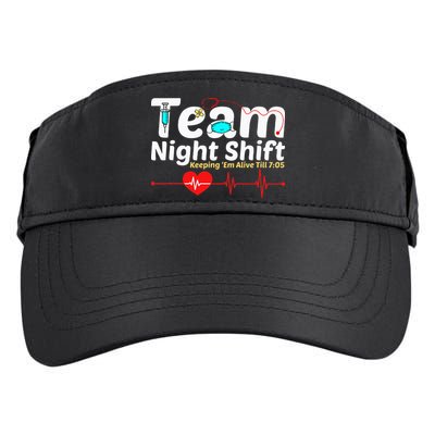 Night Shift Nurse Life RN LPN CNA Healthcare Heartbeat Love Adult Drive Performance Visor
