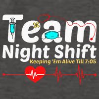 Night Shift Nurse Life RN LPN CNA Healthcare Heartbeat Love Vector Backpack
