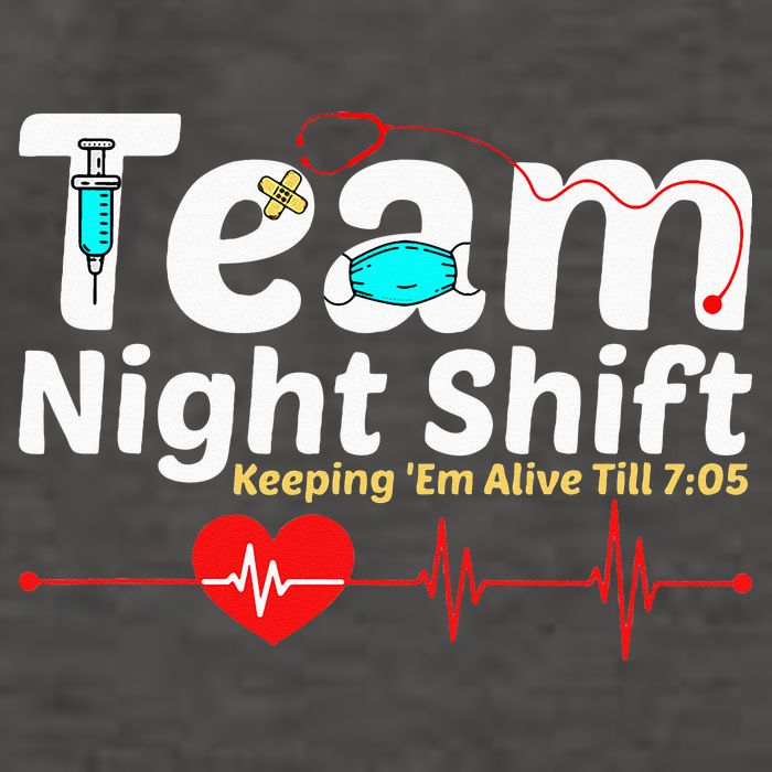 Night Shift Nurse Life RN LPN CNA Healthcare Heartbeat Love Vector Backpack