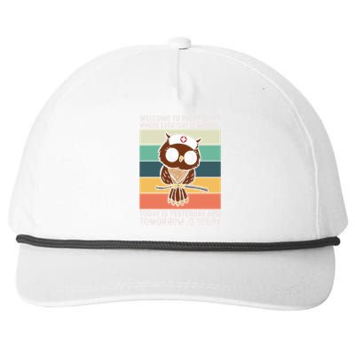 Night Shift Nurse Owls Funny Nursing Gift Snapback Five-Panel Rope Hat