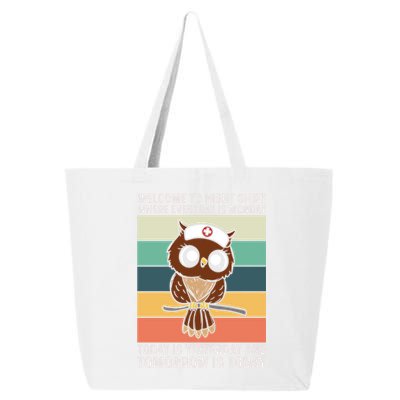 Night Shift Nurse Owls Funny Nursing Gift 25L Jumbo Tote