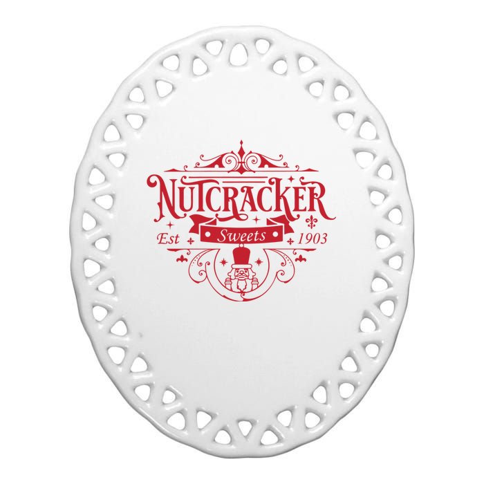 Nutcracker Sweets Nutcracker Christmas Holiday Ceramic Oval Ornament