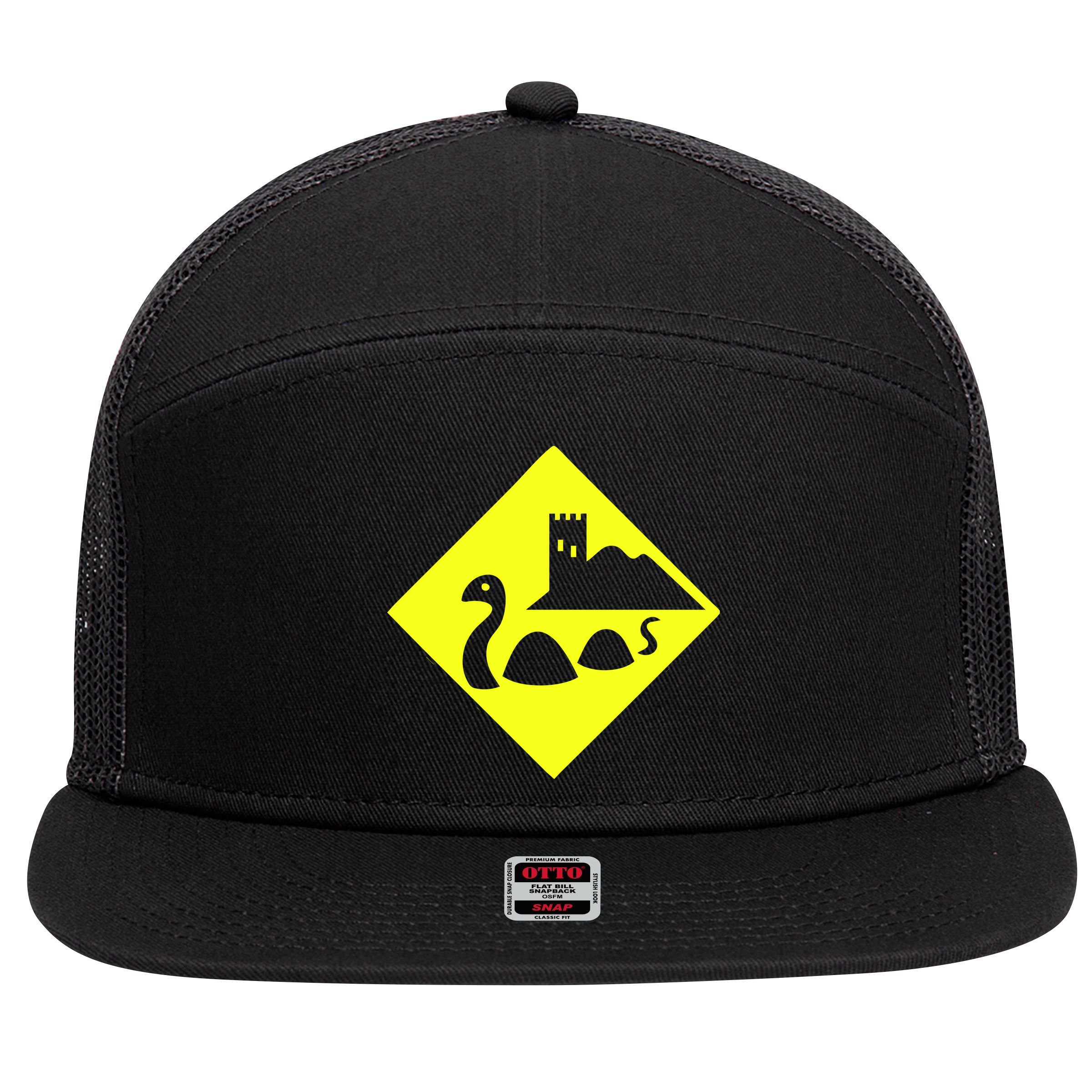 Nessie Scotland 7 Panel Mesh Trucker Snapback Hat