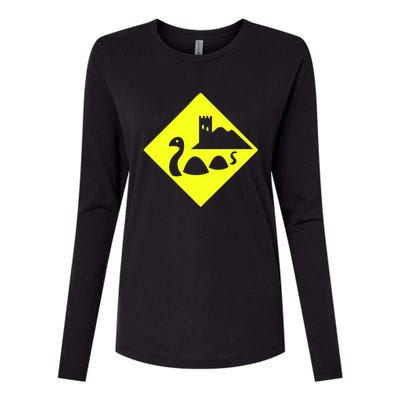 Nessie Scotland Womens Cotton Relaxed Long Sleeve T-Shirt