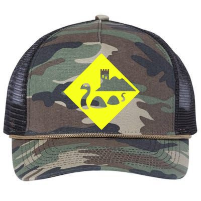 Nessie Scotland Retro Rope Trucker Hat Cap