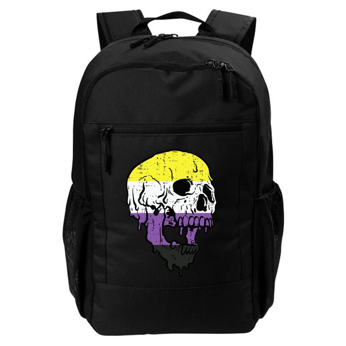 N.O.N.B.I.N.A.R.Y. .S.Kull Non Binary Enby Pride Lgbtq Daily Commute Backpack