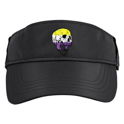 N.O.N.B.I.N.A.R.Y. .S.Kull Non Binary Enby Pride Lgbtq Adult Drive Performance Visor