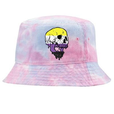 N.O.N.B.I.N.A.R.Y. .S.Kull Non Binary Enby Pride Lgbtq Tie-Dyed Bucket Hat