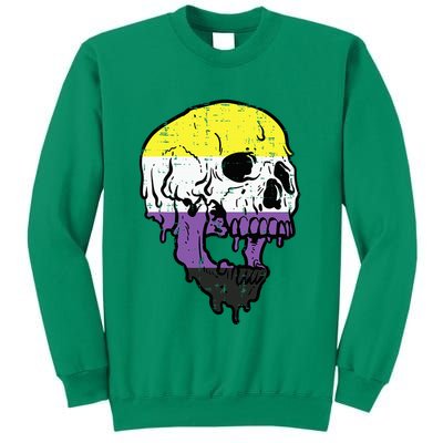 N.O.N.B.I.N.A.R.Y. .S.Kull Non Binary Enby Pride Lgbtq Sweatshirt
