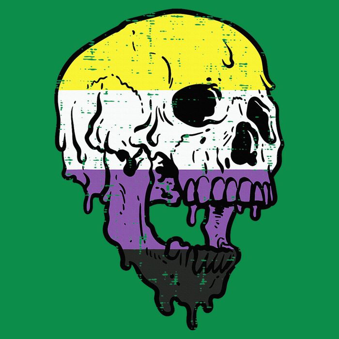 N.O.N.B.I.N.A.R.Y. .S.Kull Non Binary Enby Pride Lgbtq Mousepad