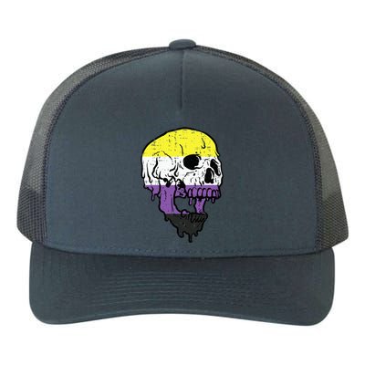 N.O.N.B.I.N.A.R.Y. .S.Kull Non Binary Enby Pride Lgbtq Yupoong Adult 5-Panel Trucker Hat