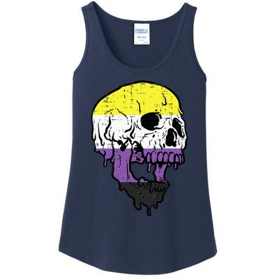 N.O.N.B.I.N.A.R.Y. .S.Kull Non Binary Enby Pride Lgbtq Ladies Essential Tank