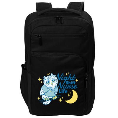 Night Shift Nurse Life Owl Impact Tech Backpack