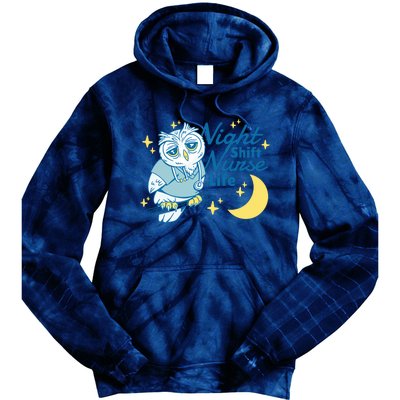 Night Shift Nurse Life Owl Tie Dye Hoodie