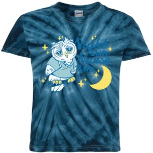 Night Shift Nurse Life Owl Kids Tie-Dye T-Shirt