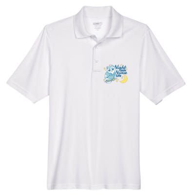 Night Shift Nurse Life Owl Men's Origin Performance Piqué Polo