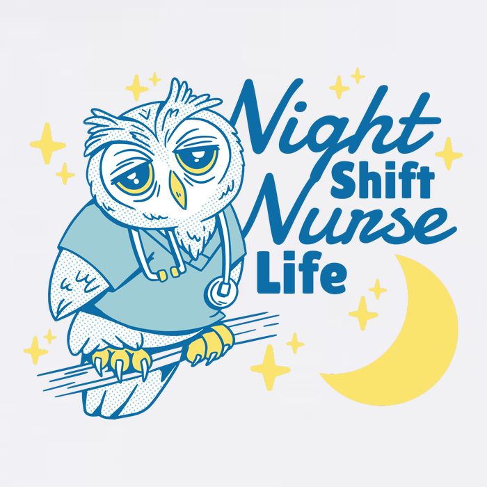 Night Shift Nurse Life Owl Apron